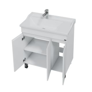 Напольная тумба под раковину Санта Марс 700231 80 см белый